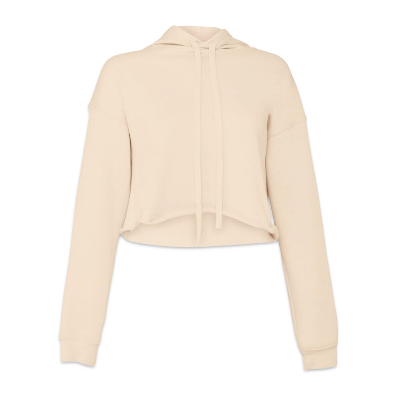 Bella + Canvas Cropped Fleece Hoodie - Heather Dust, Size Small